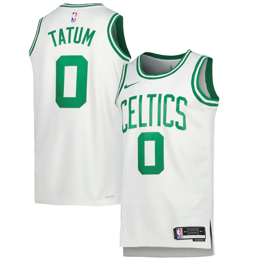 Men Boston Celtics 0 Jayson Tatum Nike White Association Edition 2022-23 Swingman NBA Jersey